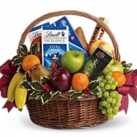 Basket Fruits and Sweets Christmas Basket