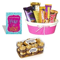 Ferrero Rocher w/10 items Birthday Chocolate Basket