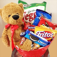 Stuffed Bear Snack Basket