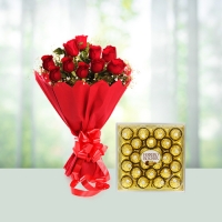 24 ferrero & 12 RED BOUQUET