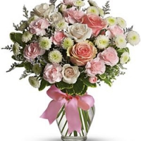 Roses and miniature carnations